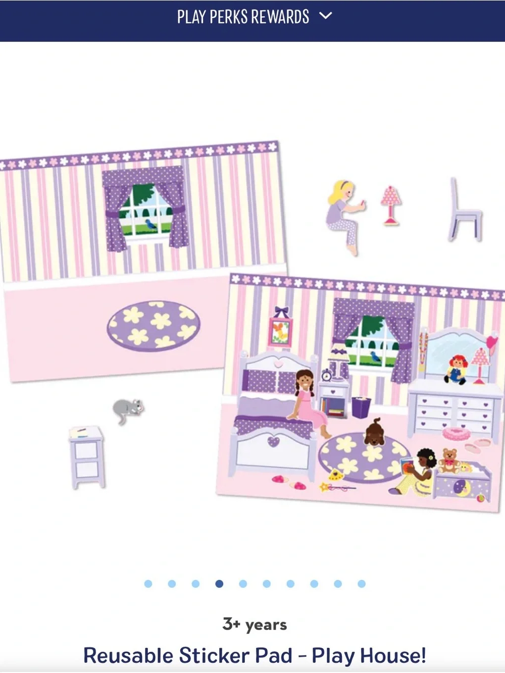 Melissa & Doug Reusable Sticker Pad - Purple, Yellow